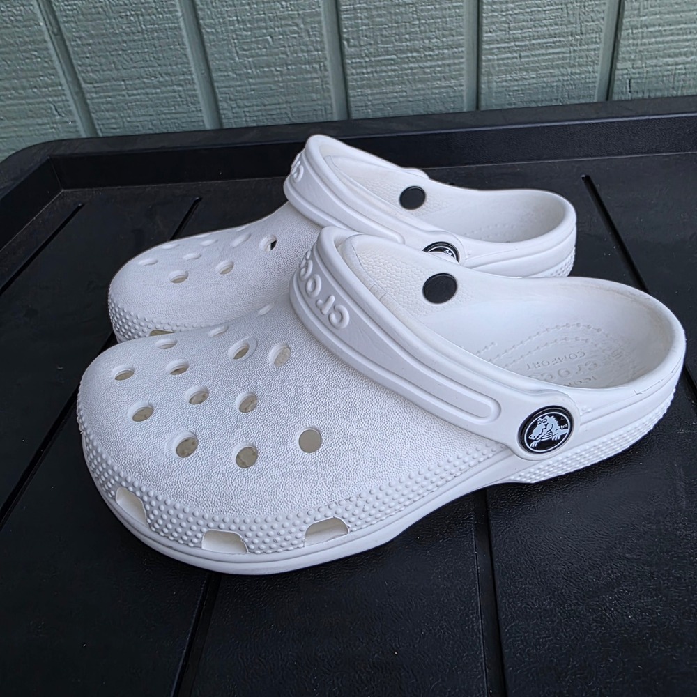 Crocs Kids Classic Clog White Size C12 Lightweight Slip On Shoes